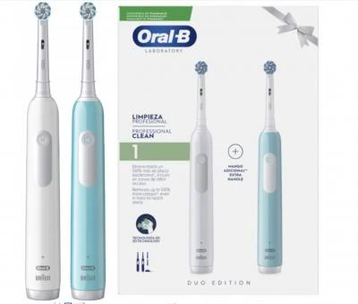 Oral B - Tandborste Pro 1 duo + 4 lösa borst Zinc Plated