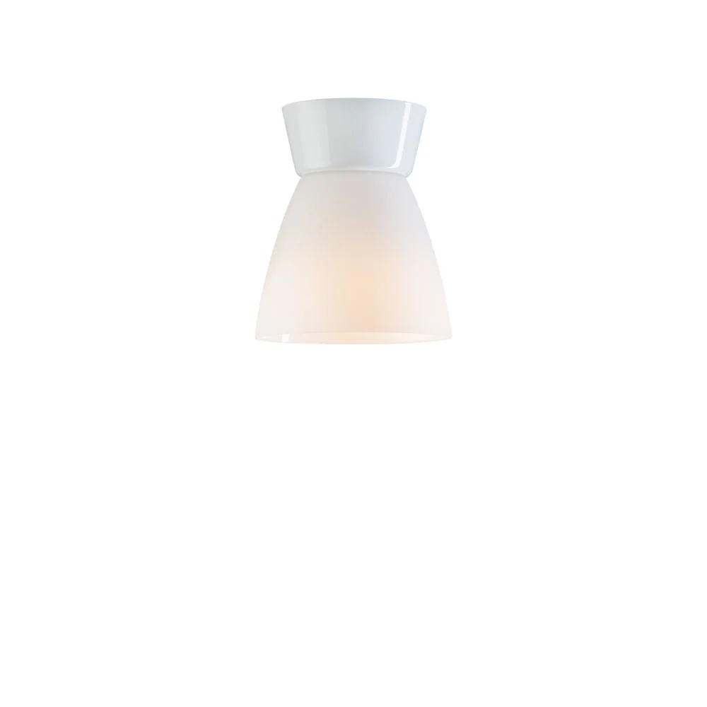 Plafond Bizzo Ø16,5 blankvit/opal glas