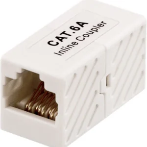 Skarvdon RJ45 Cat6a UTP oskärmad hona-hona krita