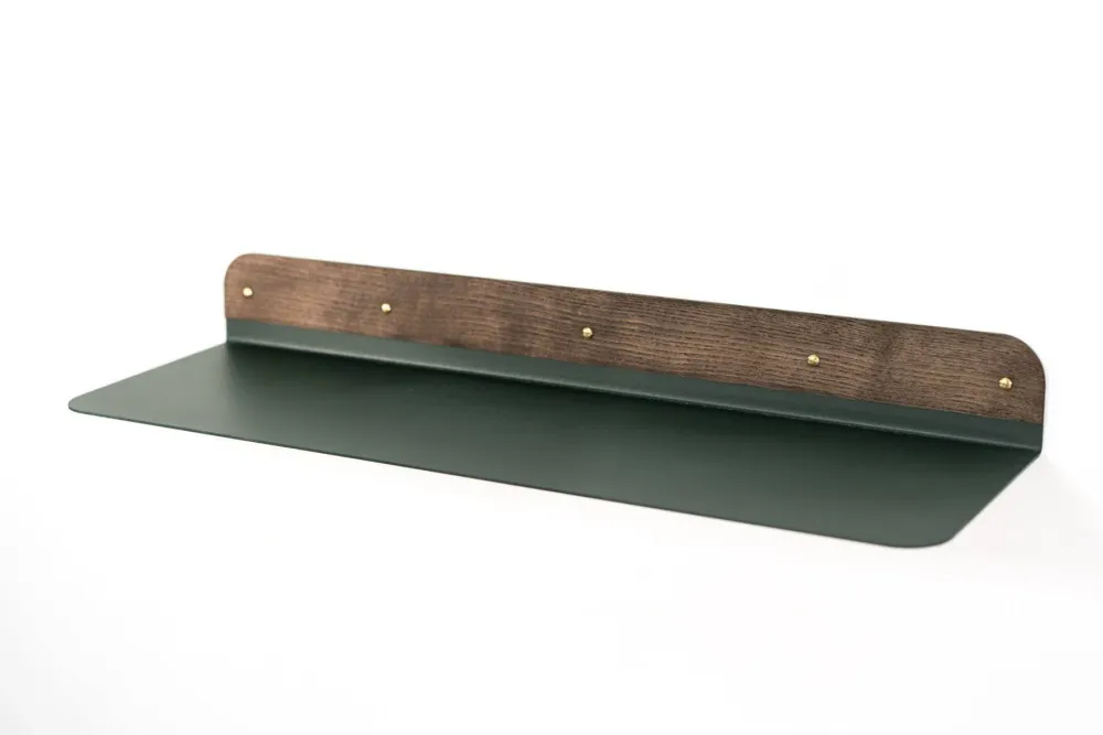 Vägghängande hylla med rundade kanter - 60 cm Green