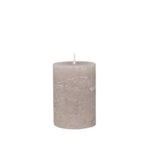 Blank Macon rustikt Blockljus taupe 40 t H10 / Ø7 cm