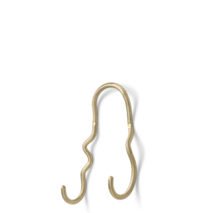 Curvature Double Hook - Brass