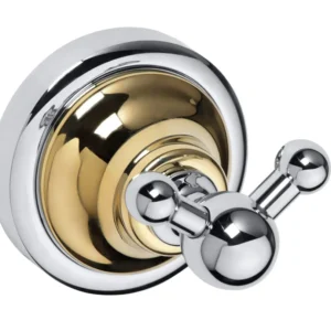 Handdukskrok Duschbyggarna CLASSIC KROM/GULD Tvilling