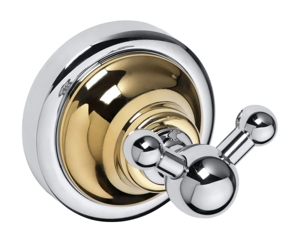 Handdukskrok Duschbyggarna CLASSIC KROM/GULD Tvilling