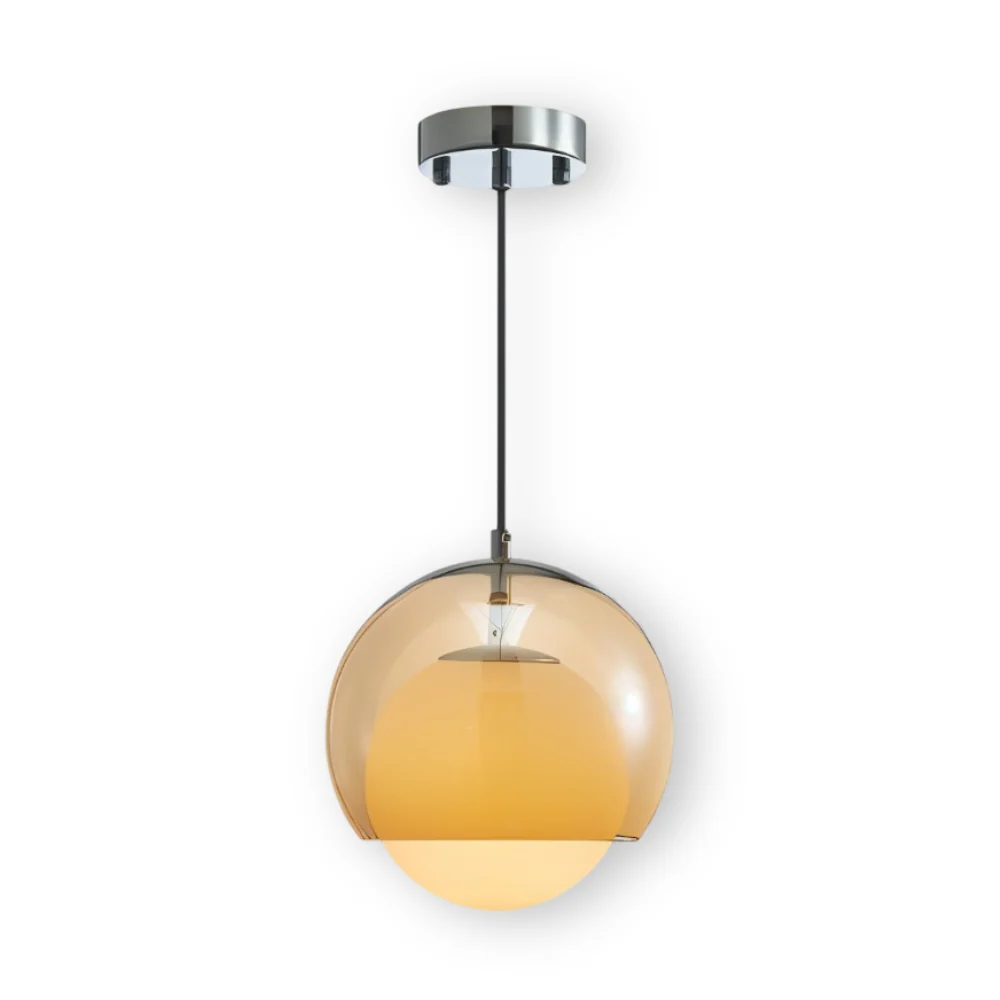 AmberDuo – Vintage Glaspendellampa i Bauhaus-Stil