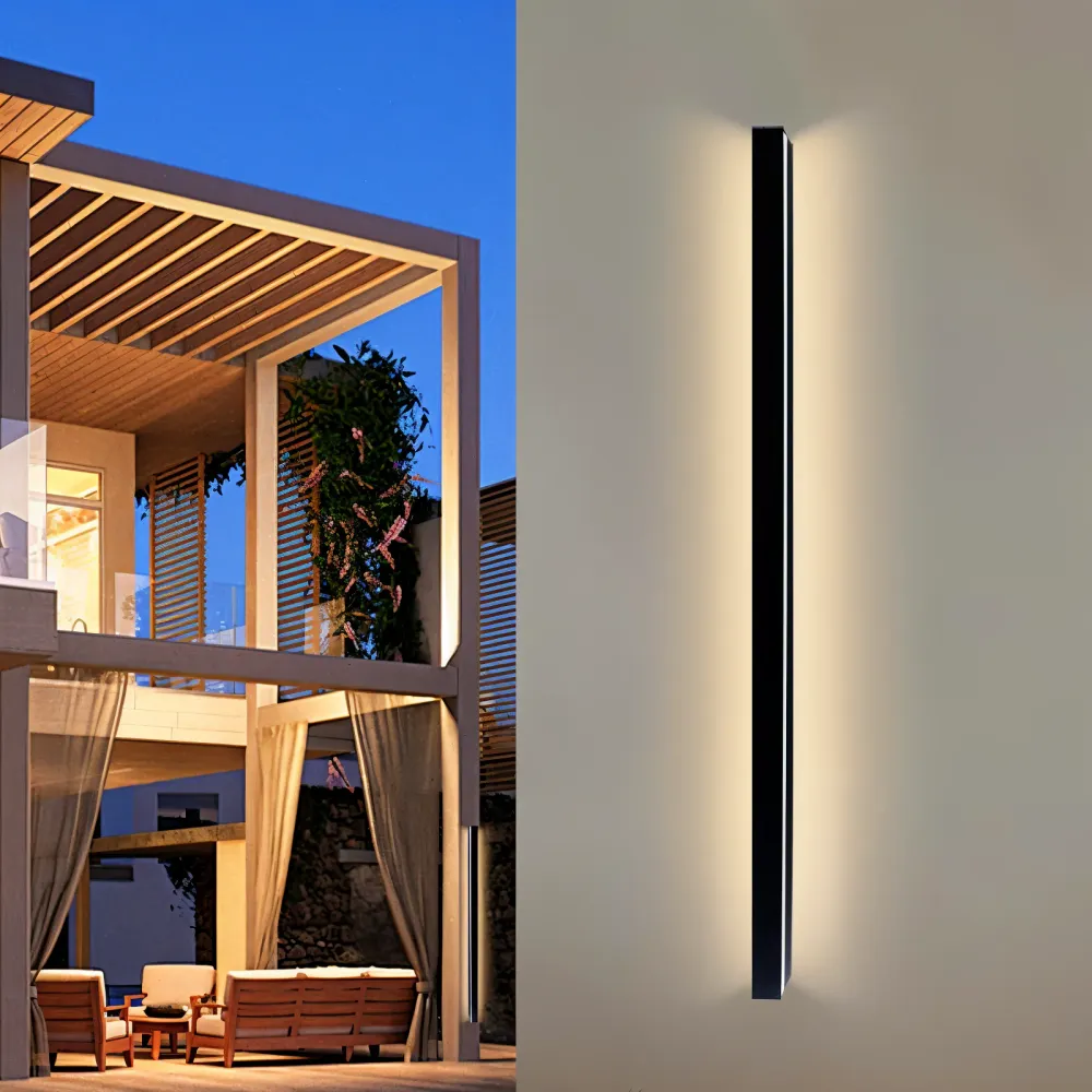 LineaLux – Vägglampa i Svart/Vit Linjär Design för Inomhus & Utomhusbruk (IP65) 30cm