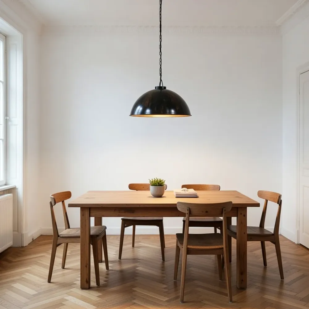 Loftlampe i fabriksstil | mørkeblå marmoreret