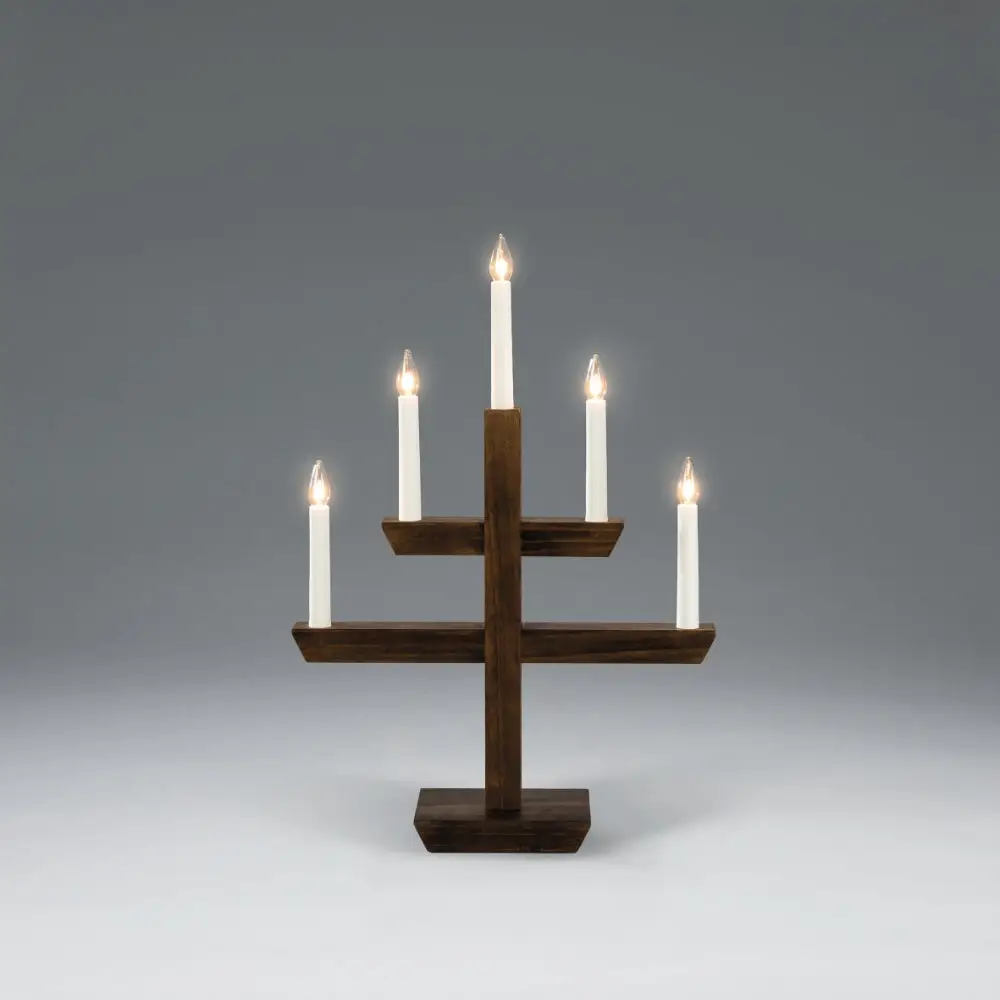 KONSTSMIDE LJUSSTAKE 5LJ TRÄ BRUNBETS 2572-600 | CleanNest