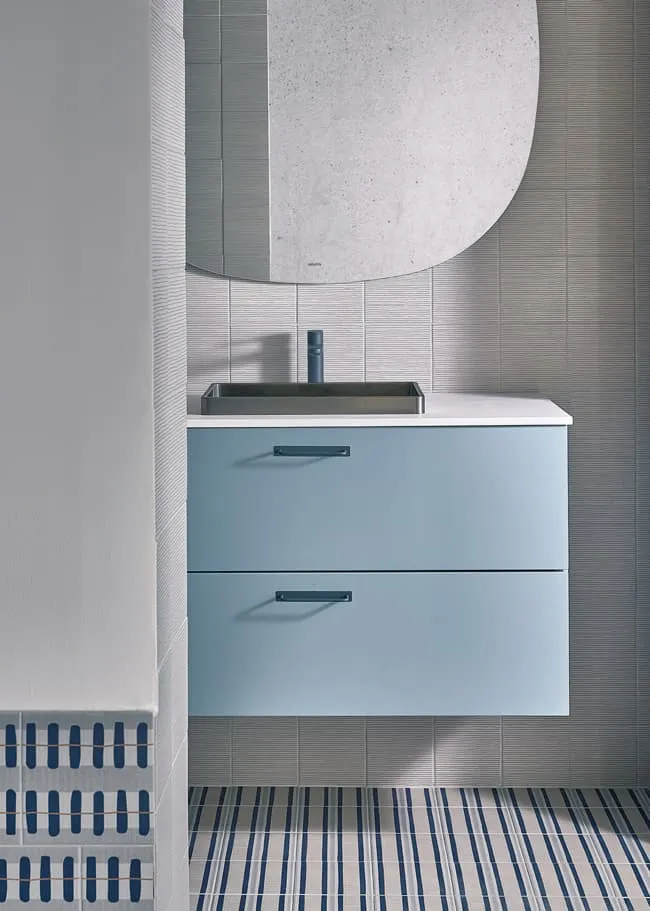 Klinker Bricmate Stig Lindberg Railing Blue 15x15