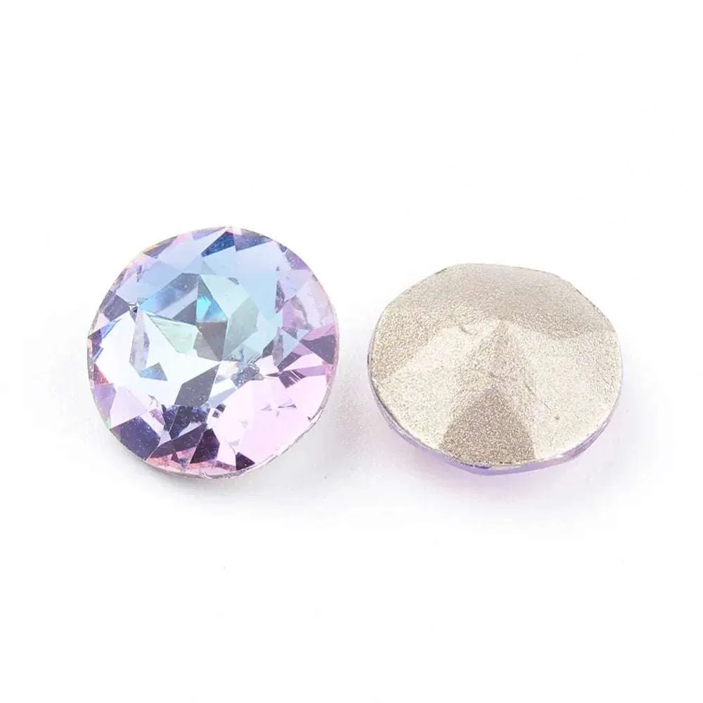 Kinesisk Strass - Round Stone Vitrail Bärbar 8mm 1 styck