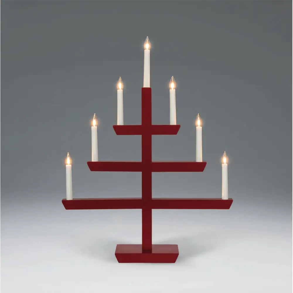 KONSTSMIDE LJUSSTAKE 7LJ TRÄ RÖD 2573-510 | CleanNest