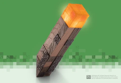 MINECRAFT - Luminous Torch - Collector Replica 25cm 5-Year Warranty