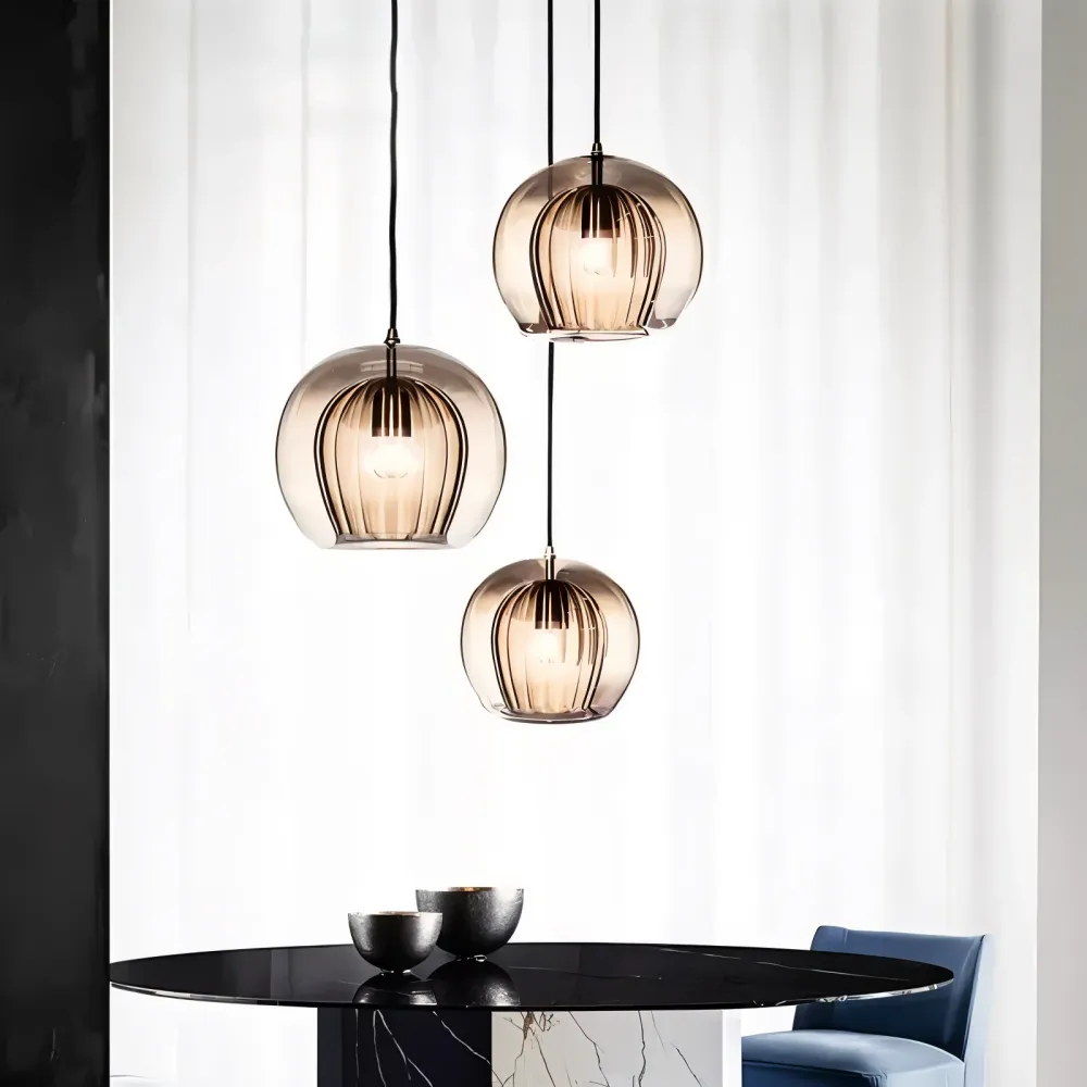 Clairvé – Klotformad Glaspendellampa med Antik Elegans 15cm