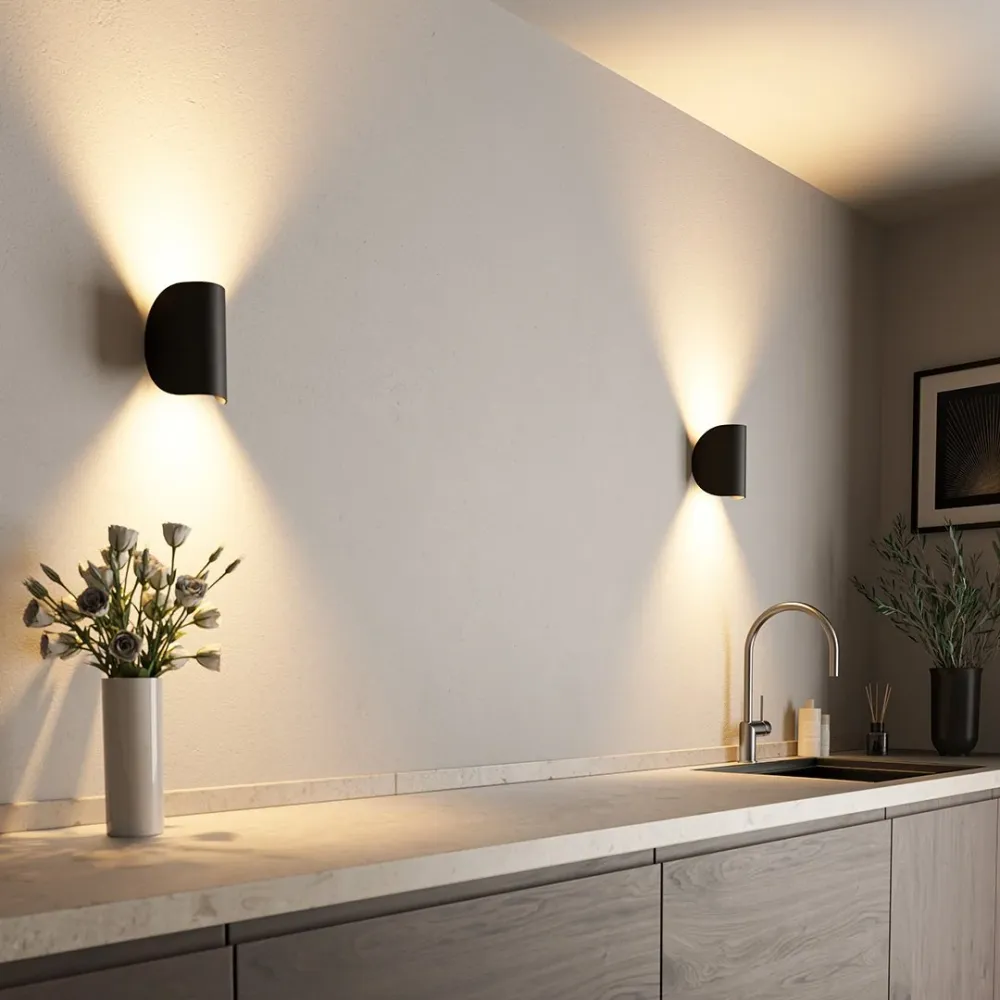 Leif – Vridbar LED Vägglampa | Flexibel Belysning för Inomhus & Utomhus IP65 Svart