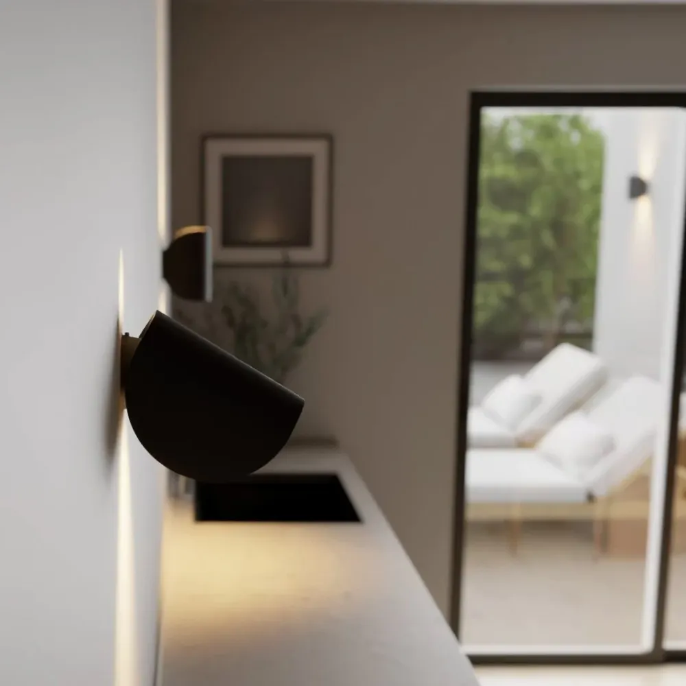 Leif – Vridbar LED Vägglampa | Flexibel Belysning för Inomhus & Utomhus IP65 Svart