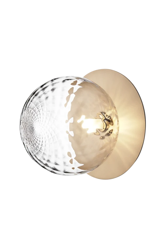 Liila 1 vägg- och taklampa, nordic aurum / optic clear • NUURA Small