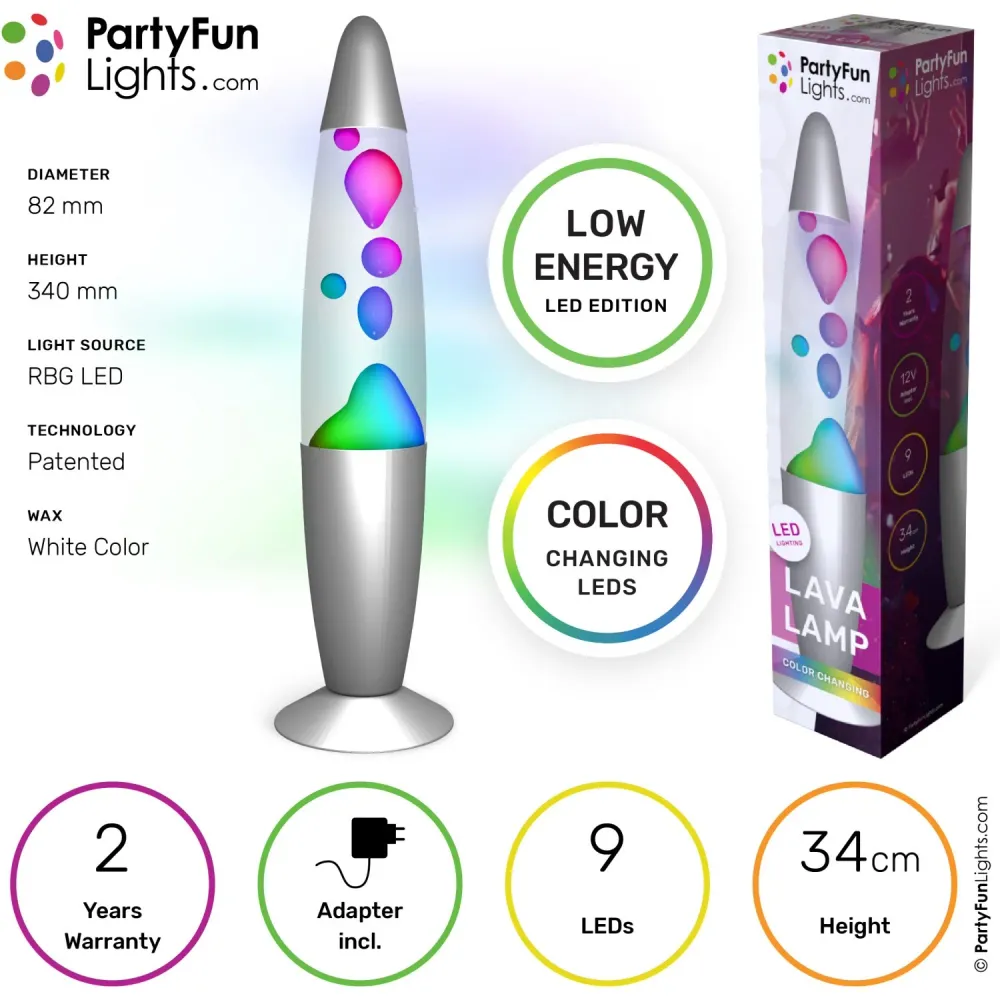 Party Funlight Lava Lampa - Flerfärgad H: 34cm