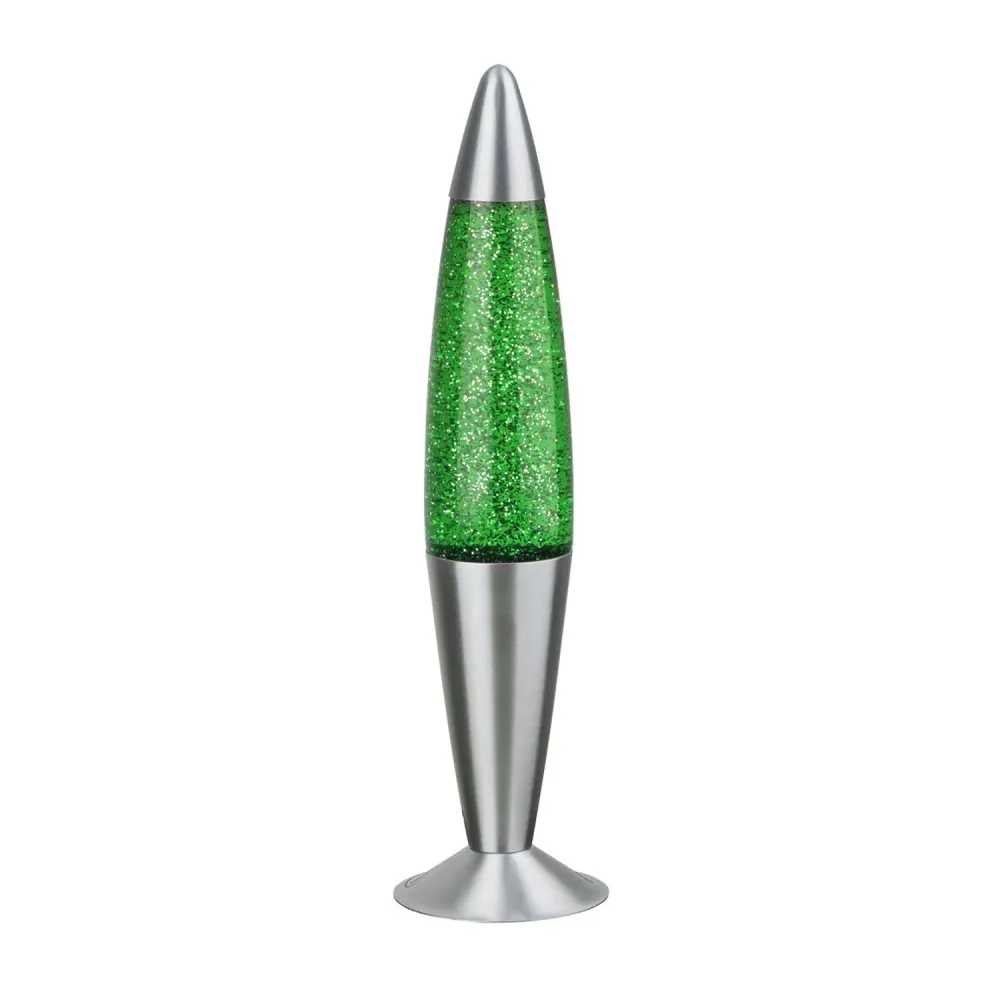Rabalux lampa, lava-typ, med glitter, 25W, grön, Glitter