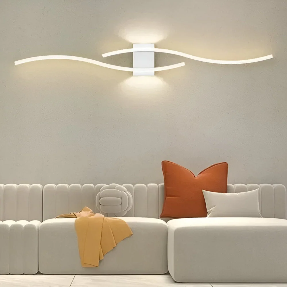 WaveLume – Dagens LED Vägglampa med Elegant Vågdesign Svart