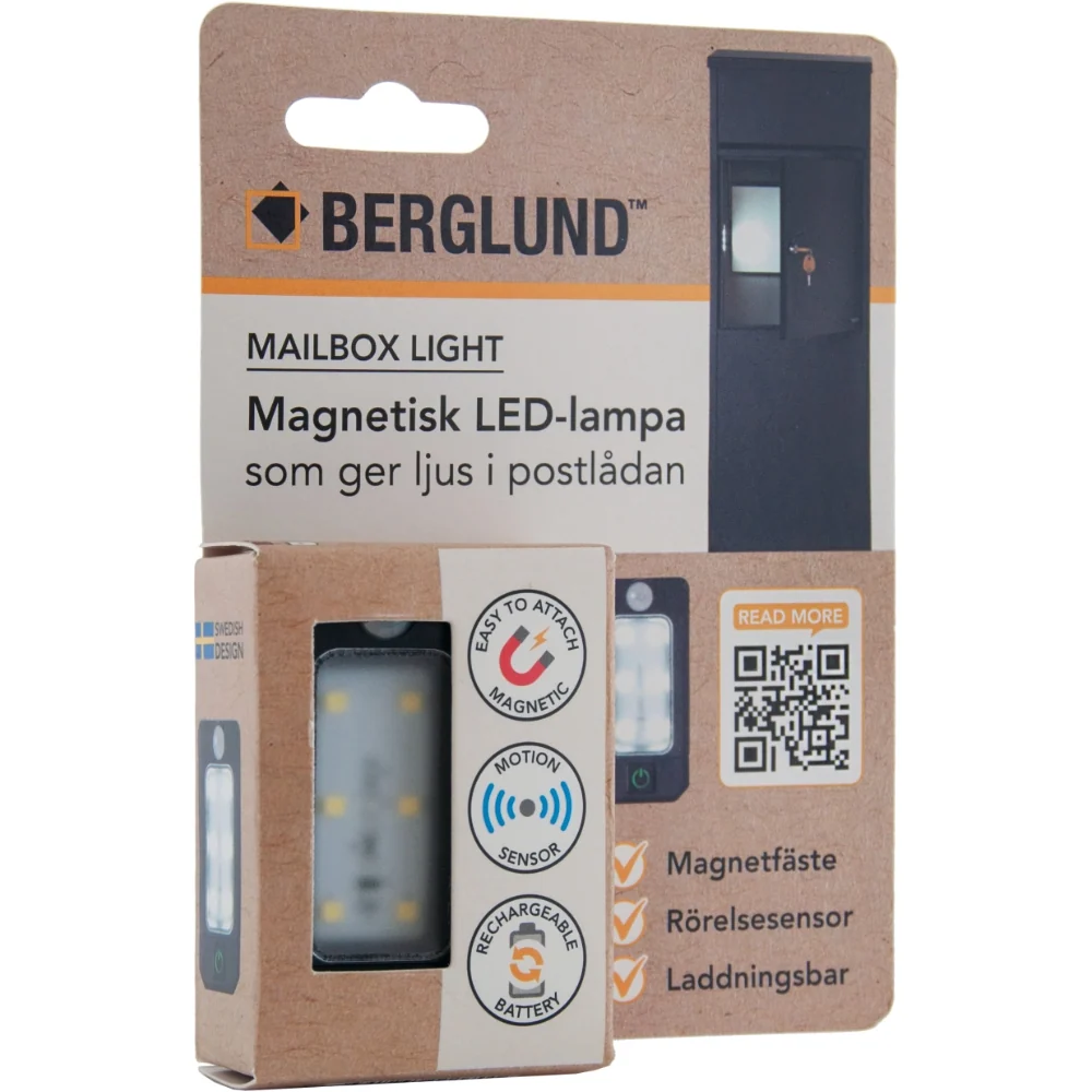 BERGLUND BREVLÅDELAMPA LED MED SENSOR | CleanNest