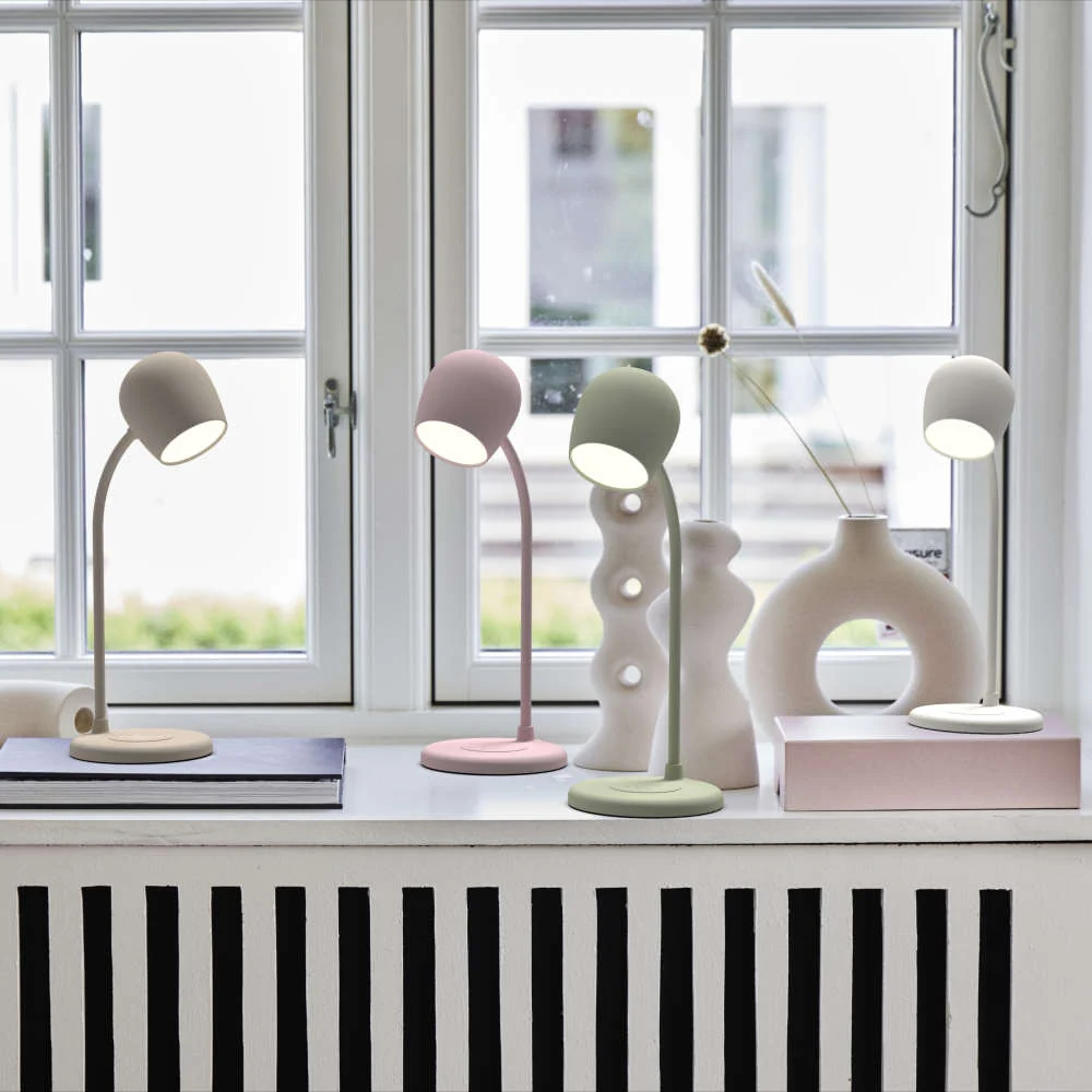 Ellie LED-lampa/Högtalare/Qi Krita