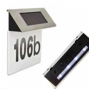 Energy Star Certified Husnummer skylt med Solcells LED Belysning
