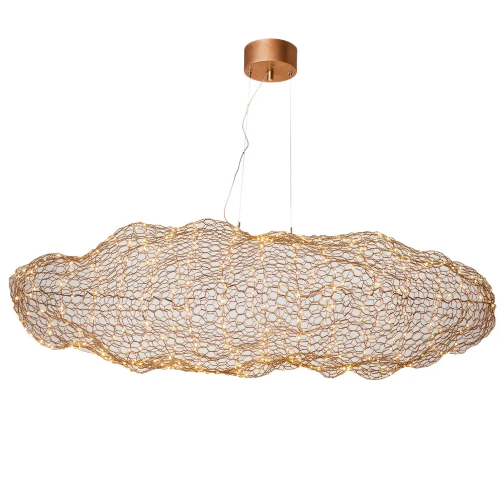 Hayden taklampa LED L115 cm guld