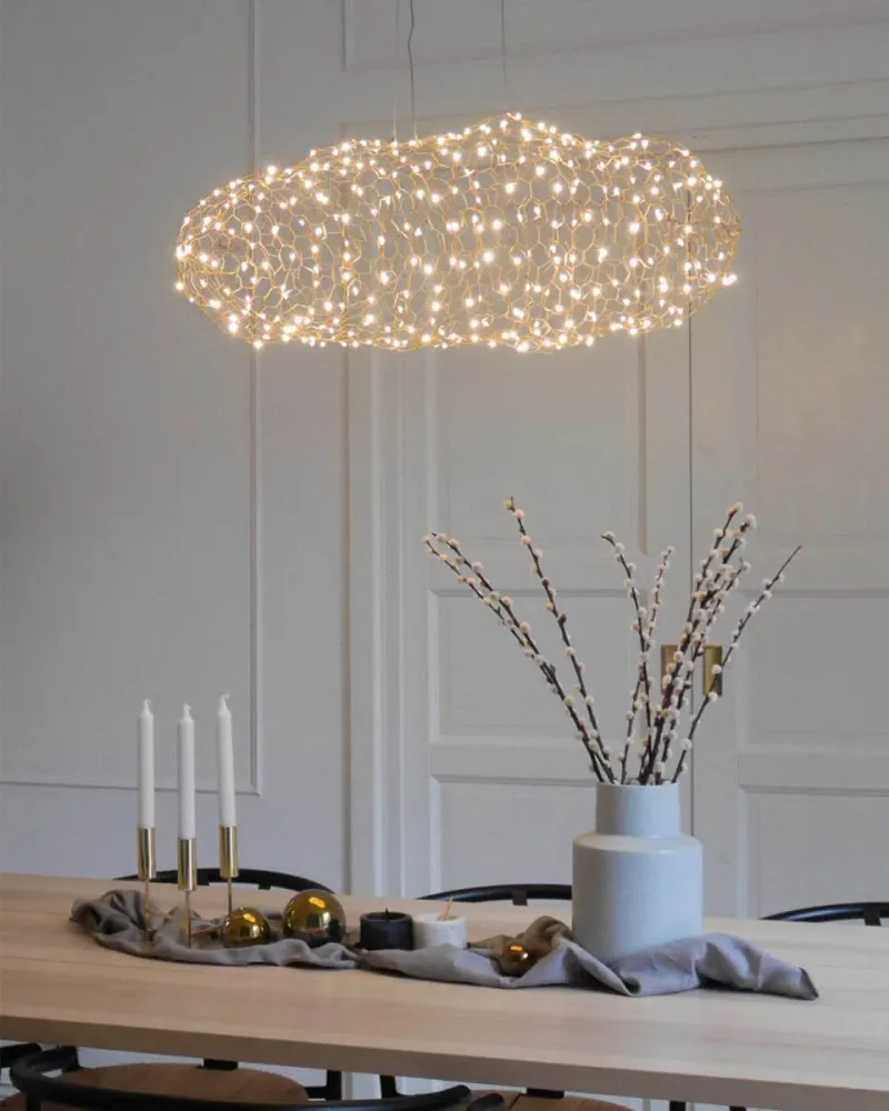 Hayden taklampa LED L76 cm guld