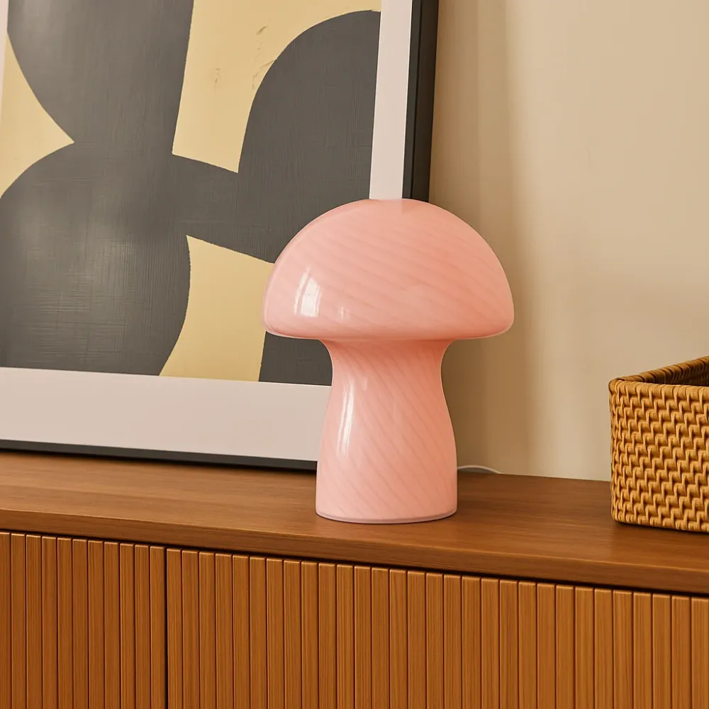 Ida Mushroom LED-lampa salmon 24 cm