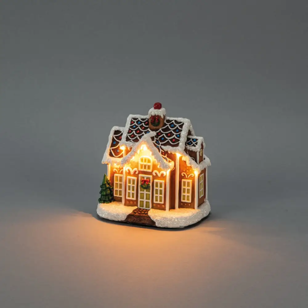 KONSTSMIDE DEKORATION PEPPARKAKSHUS BÄRBAR LED | CleanNest