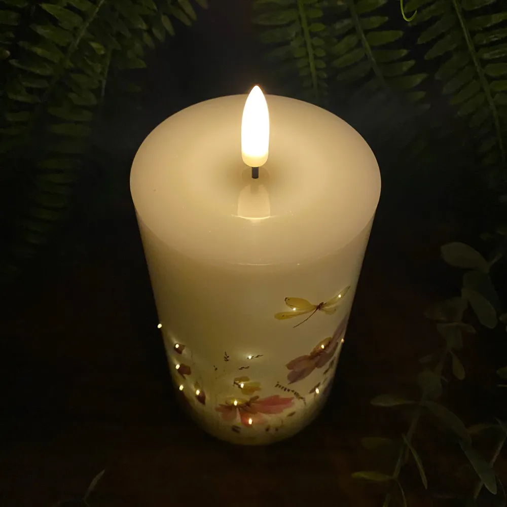 LED-lampa - Blinkande blomma 7,5x12,5 cm