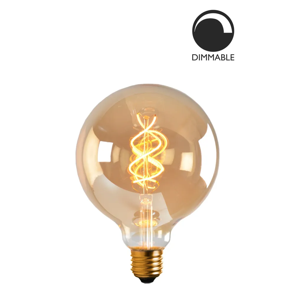 Ljuskälla E27 LED Soft Filament Glob 100 mm Guld 5W