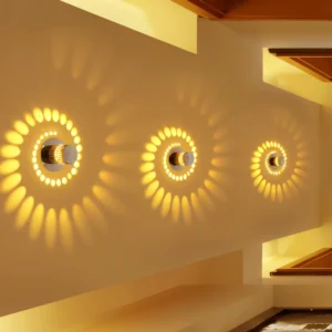 LuminBlast Vägglampa - Cylindrisk Vägglampa - Färgglada Spiralformade Vägglampor LED Varm