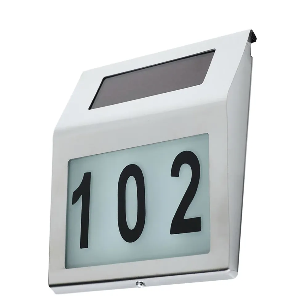 Maclean Energy MCE172 LED-solcellslampa med husnummer