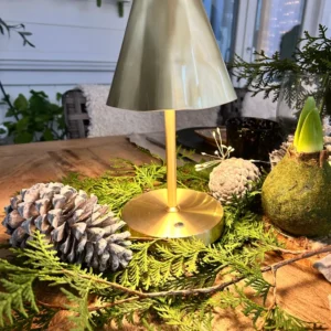 Portabla ledlampan Lianna mässingsfärgad