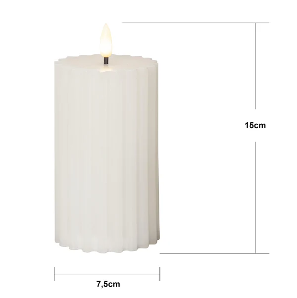 LED Blockljus Flamme Stripe Pärla 15 cm