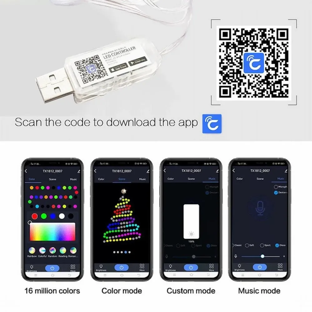 Wi-fi LED-strip 5m: Lys upp ditt hem Remote Control