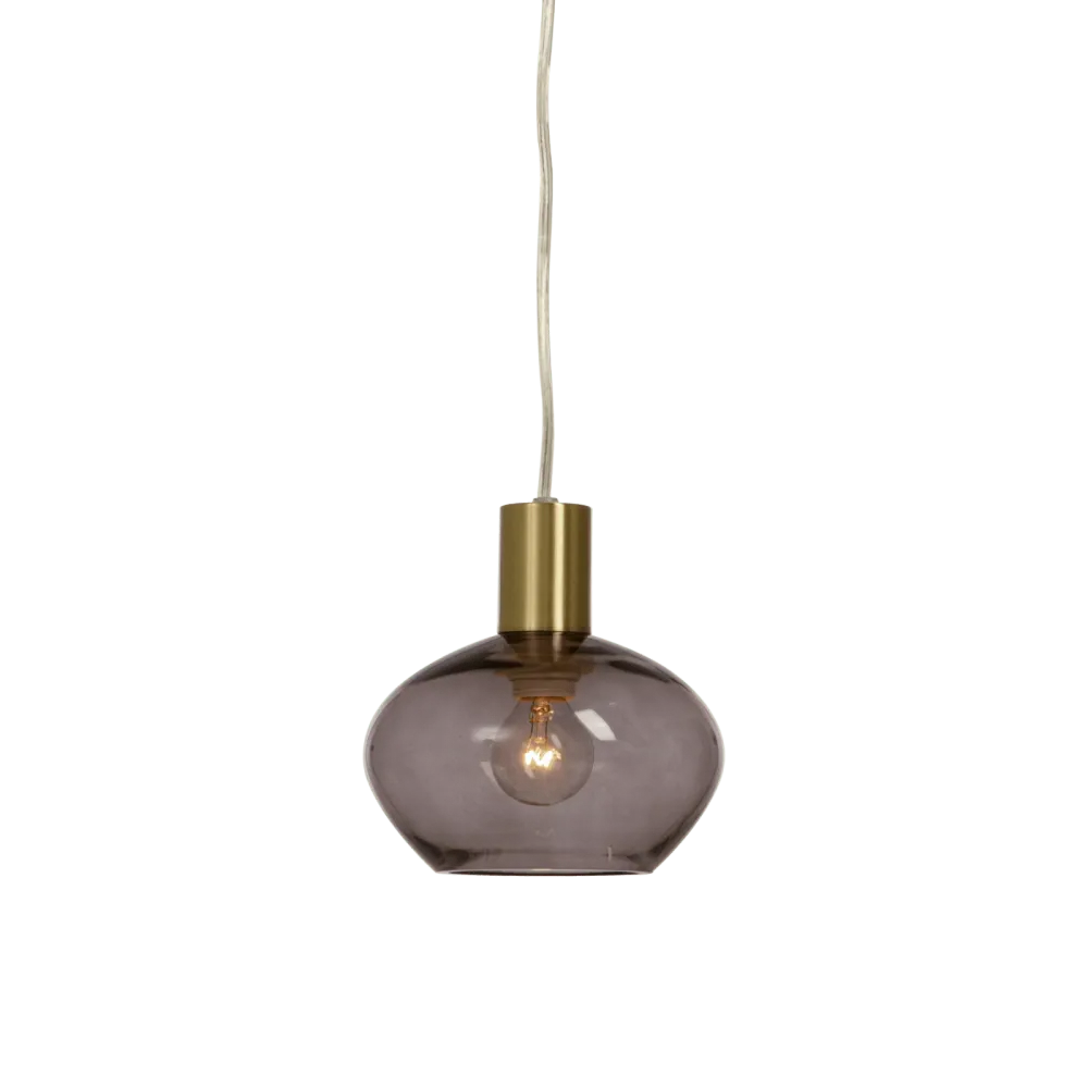 BELL fönsterlampa, matte mässing/rök
