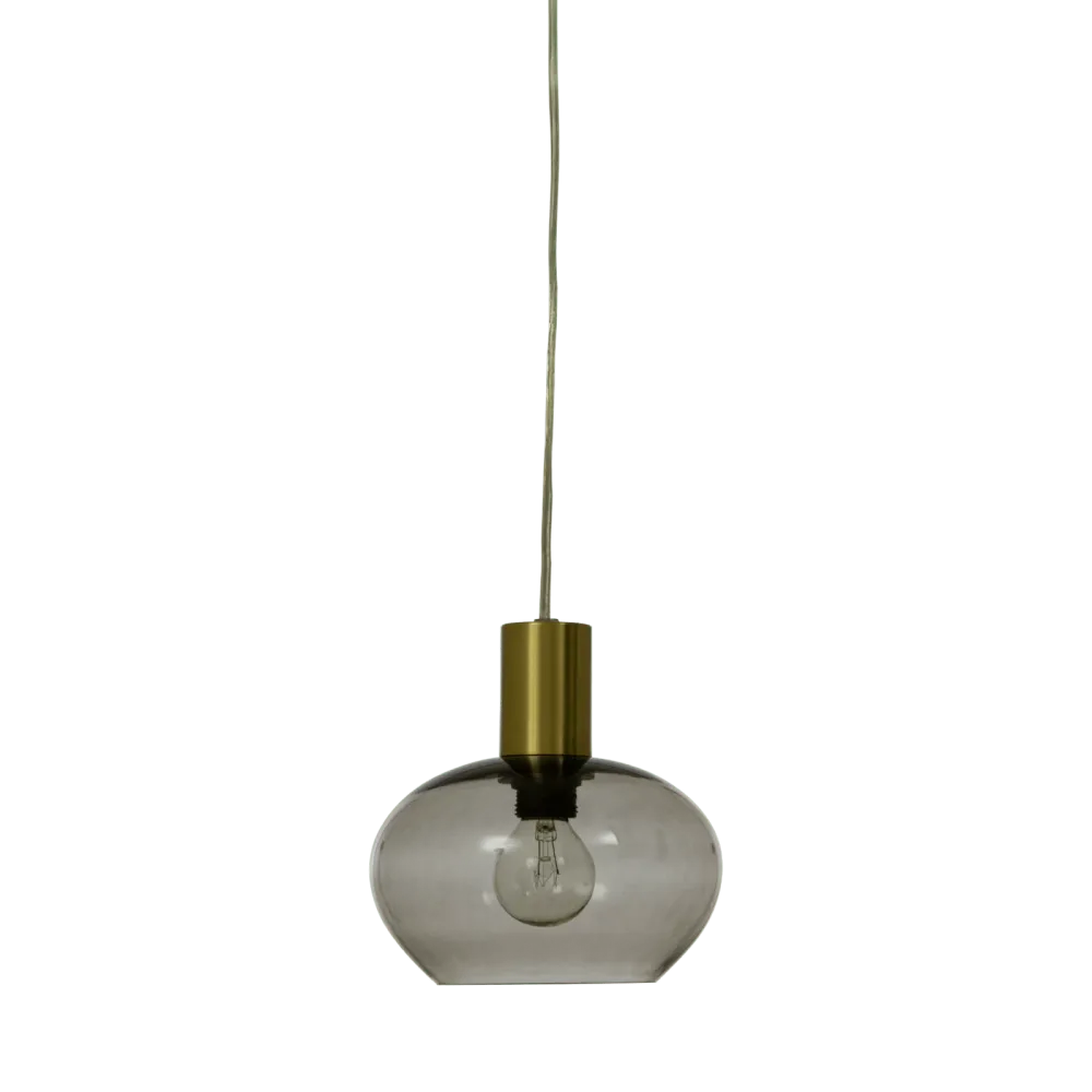 BELL fönsterlampa, matte mässing/rök