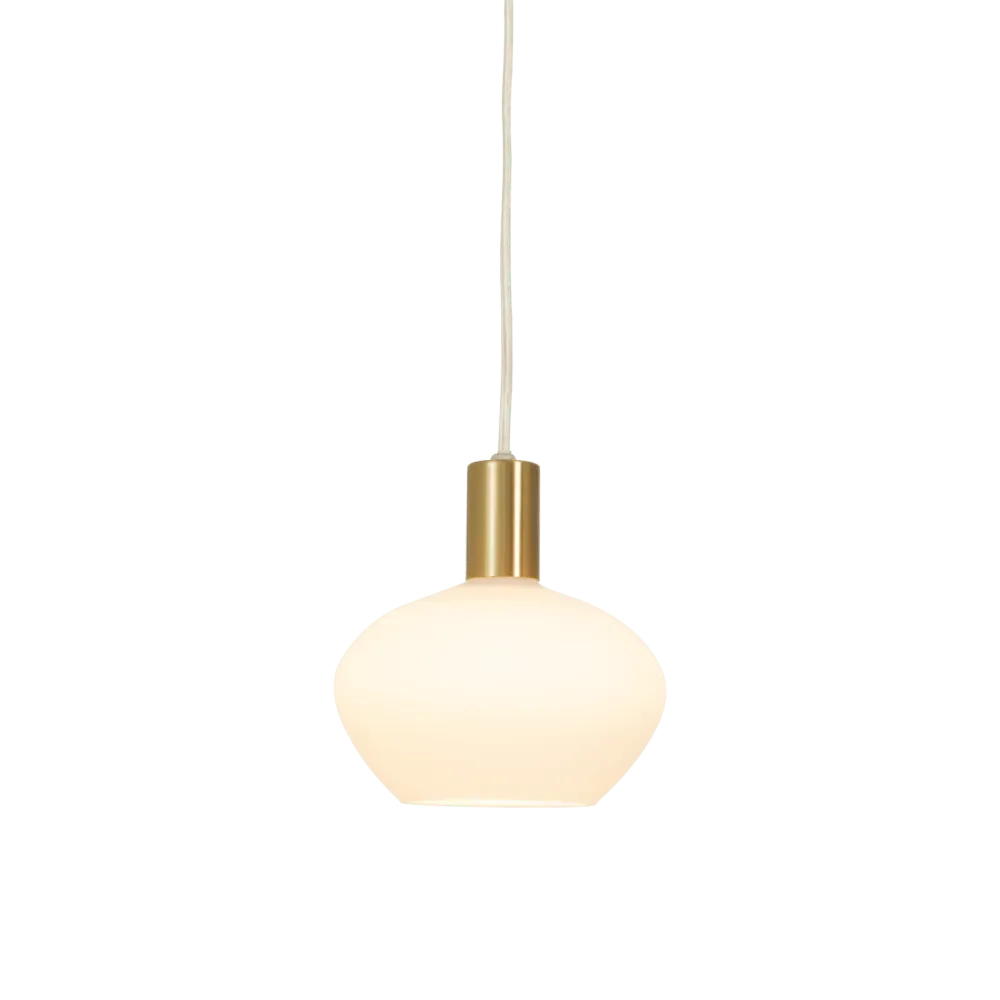 BELL fönsterlampa, matte mässing/vit (Energy Star)