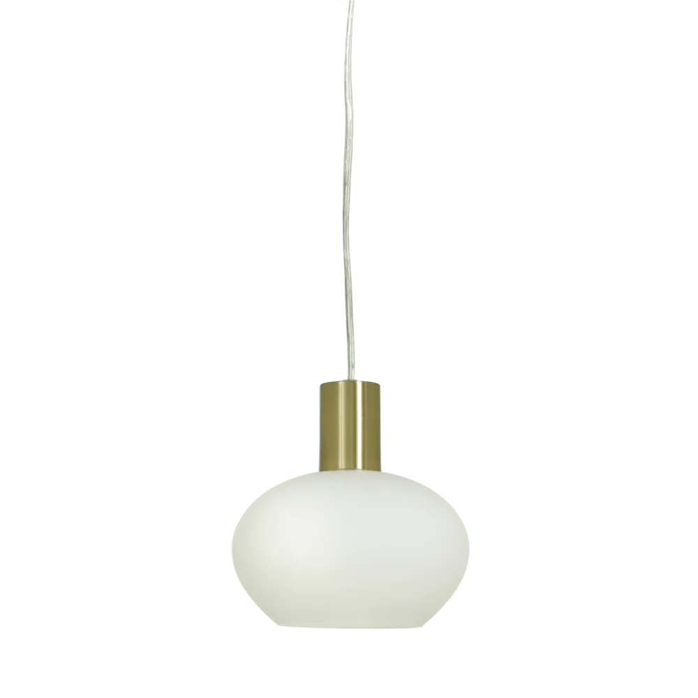 BELL fönsterlampa, matte mässing/vit (Energy Star)