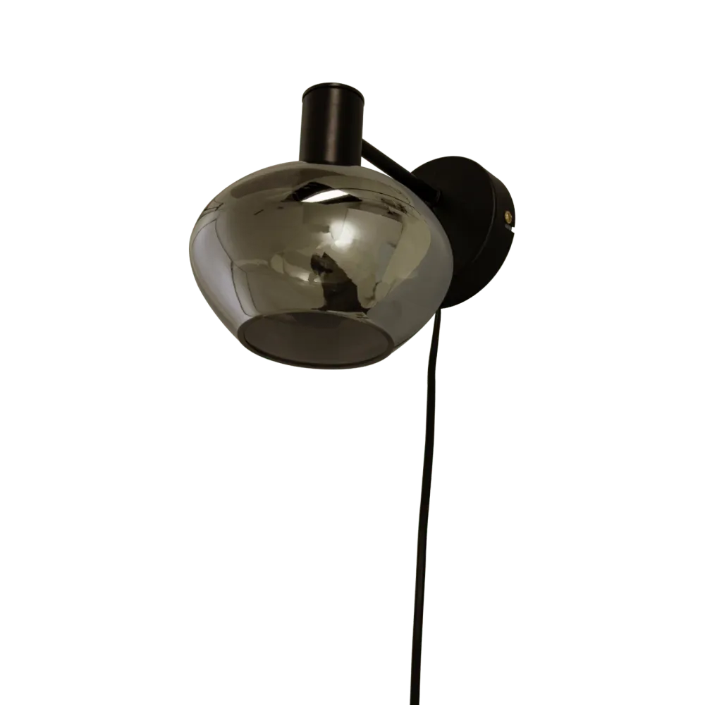 BELL vägglampa, svart/rök Warm White 2700K