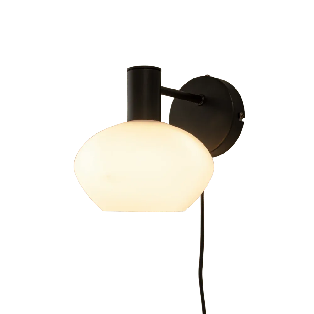 BELL vägglampa, svart/vit Compatible Alexa