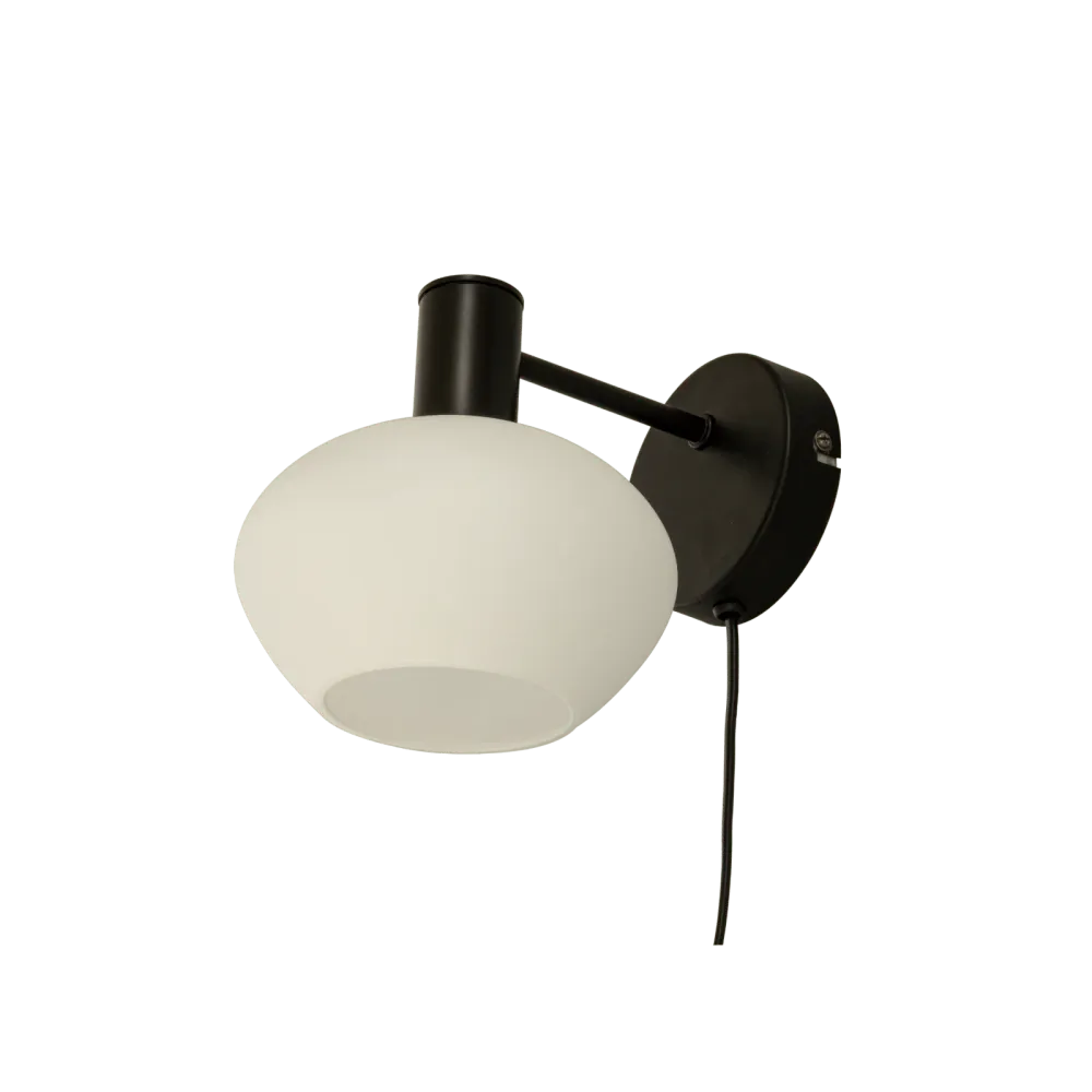 BELL vägglampa, svart/vit Compatible Alexa