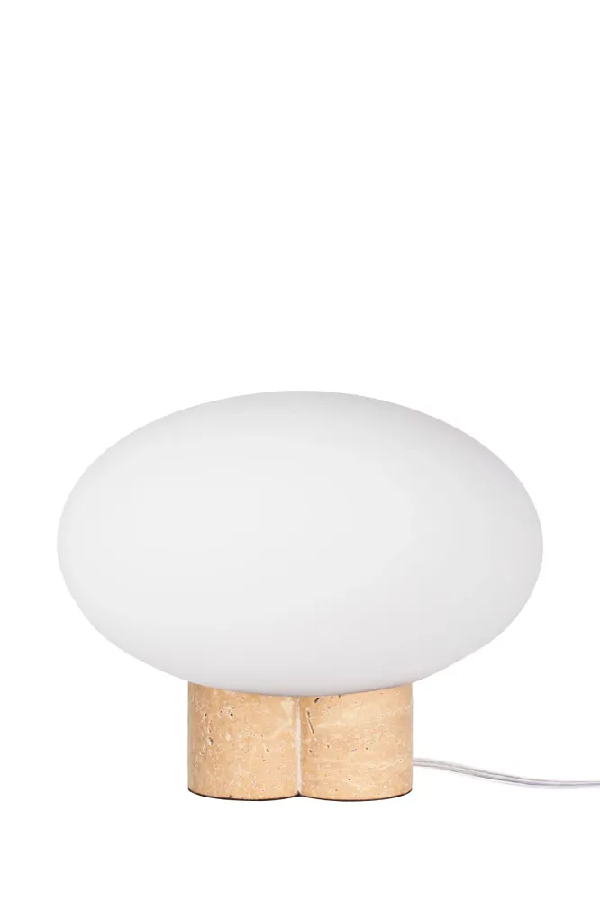 Bordslampa Mammut 30 Travertin