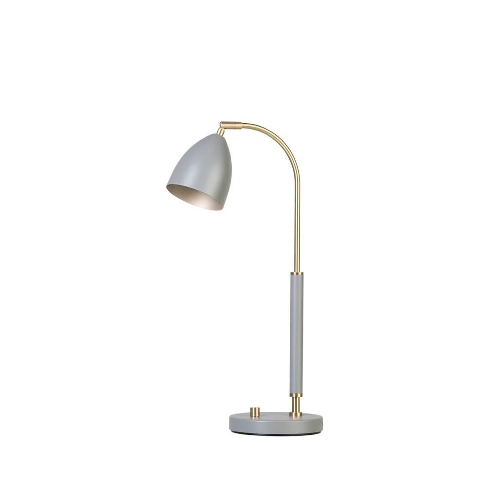 Bordslampa Premium varmgrå/mässing