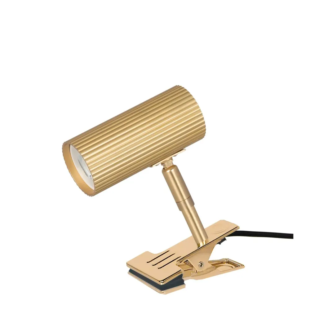 Dimmable LED Vägglampa/Klämspot Hubble Textured Mässing
