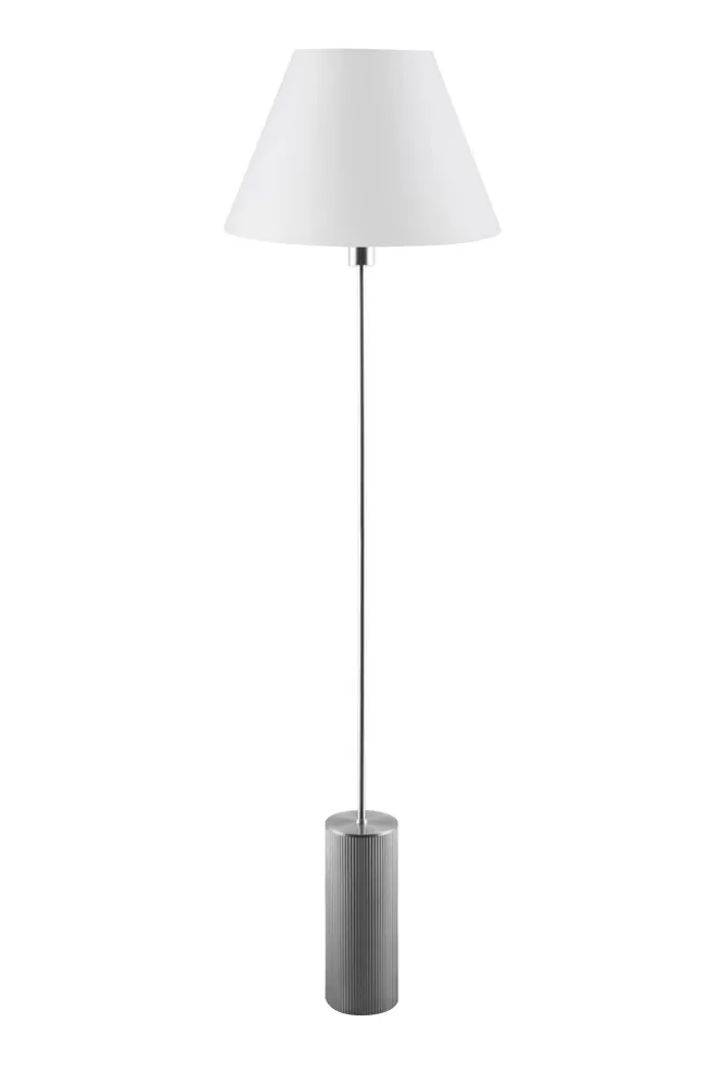 Golvlampa Rib Textured Stål Warm White 2700K