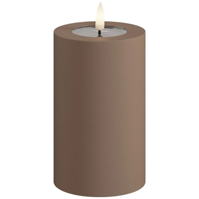 LED Blockljus Utomhus Mocca 7,5x15 cm