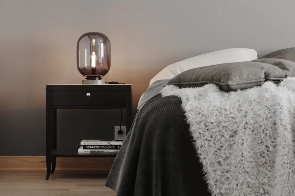 Leola bordslampa svart/rökgrå